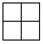 A 2 x 2 square grid.