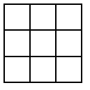 A 9 square (3 x 3) grid.