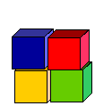 4 blocks in a square formation.