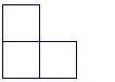 A 2-L pattern (consisting of 3 squares arranged in an “L” formation).