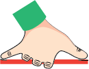 Diagram of a handspan.