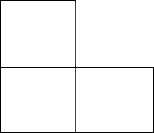Three squares arranged in an L shape.