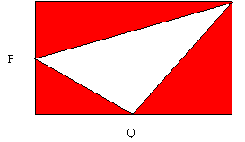 Flip's flag with midpoints P and Q labelled.
