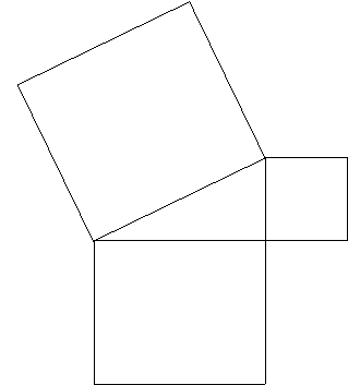 This diagram demonstrates how the area of the square on the side of length a plus the area of the square on the side of length b, add up to the area of the square on the hypotenuse, h.