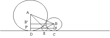 A diagram of the three wheels that has been used to demonstrated the equations below.