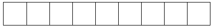 An array of 9 squares arranged in a single horizontal row.
