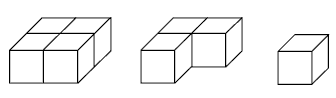 cube pieces. 