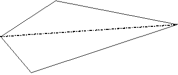 Image of a quadrilateral divided into two triangles.