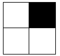 Fred's four tiles: The tile has been rotated so that the black tile is in the top right square.