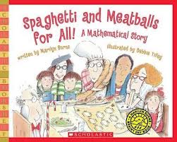 Cover of Spaghetti and Meatballs for all, by Marilyn Burns.