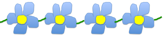 This image shows a chain of daisies with further detail.