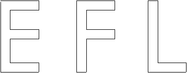 An image of the letters E, F, and L.
