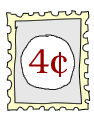Image of a 4¢ stamp.