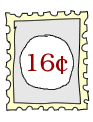 Image of a 16¢ stamp.