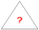 Diagram of an equilateral triangle with a question mark in the centre.