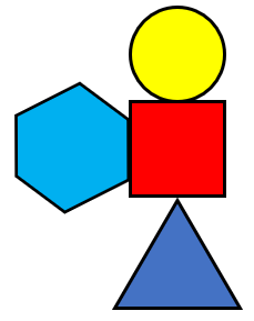 Picture of an arrangement of four shapes.