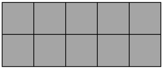 Image of a paper bar partitioned into tenths. There are two rows of five squares.