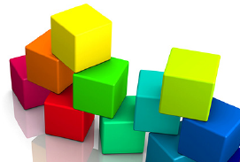 Decorative image of a pile of cubes.