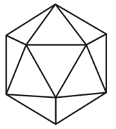 An icosahedron.