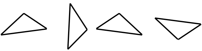 Diagram of a triangle being rotated, translated, and reflected.