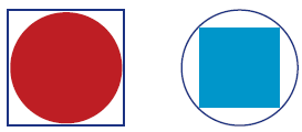Image of a circle in a square hole and a square in a circular hole.