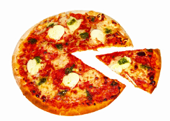 Decorative image of a pizza.