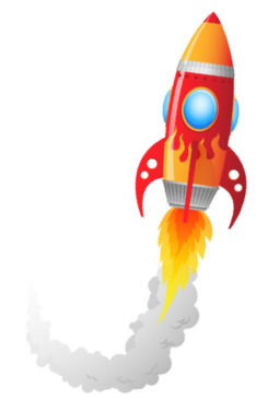 Decorative image of a rocket.