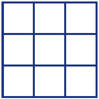 A 9-square grid (3 rows of 3).