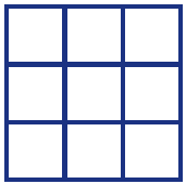 A 9-square grid (3 rows of 3 squares).