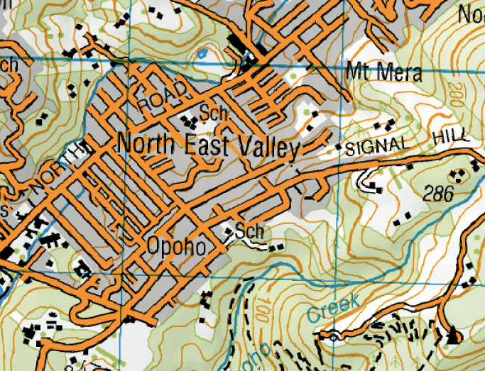 Image of a topographical (contour) map.