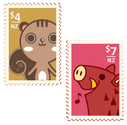 $4 and $7 stamps.