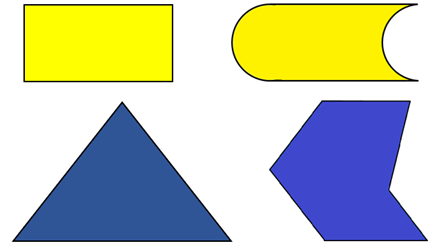 Image of pairs of shapes with the same area.