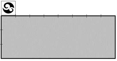 Grey rectangle with a tile just above the top left corner. Markings to show that the tile is 1/8 of the width and 1/3 of the height of the rectangle.