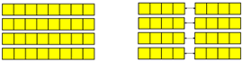 Image showing 24 cubes divided into groups of 8 and 4.