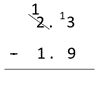 A vertical written algorithm.