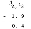 A vertical written algorithm.