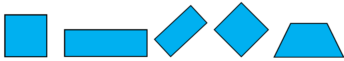 Image of different four-sided shapes.