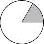 A white circle with a 'wedge' showing as grey.