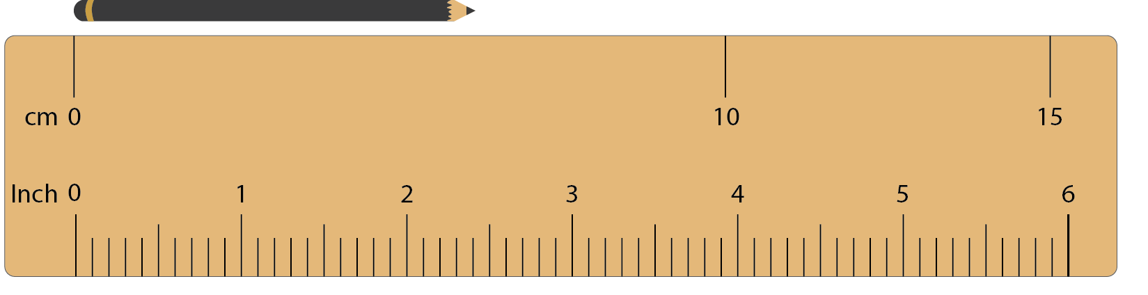 Image of a pencil and a ruler.