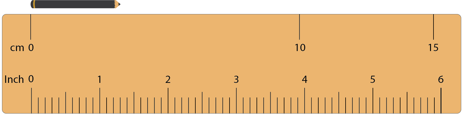  Image of a pencil and a ruler.