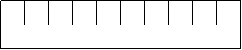 A strip partitioned into centimetres.