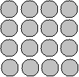 A 4x4 array of dots.