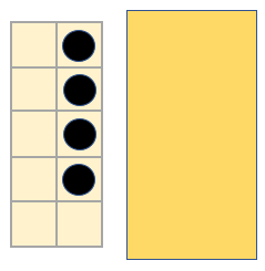 Image of 4 + ? = shown across 2 tens frames.